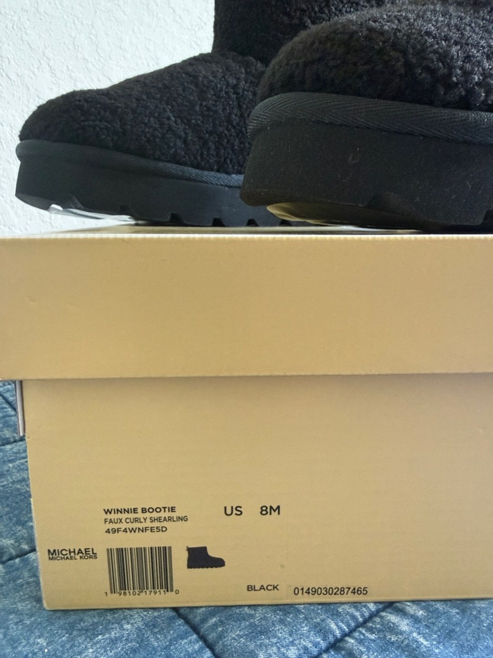 Winnie Faux Shearling Boot in Black - Picture 2 of 6